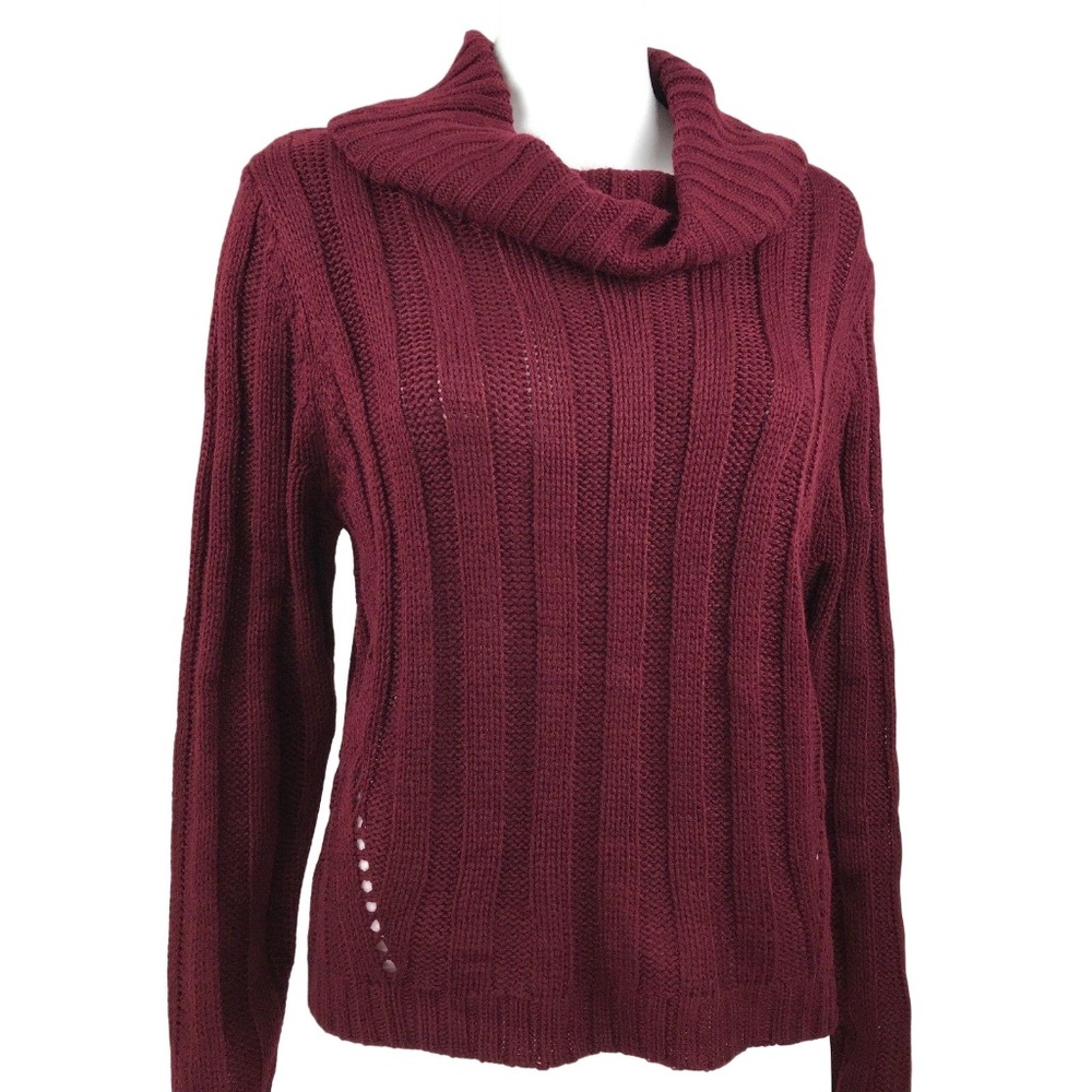 Hooked Up by IOT Chunky Knit Cowl Neck Sweater